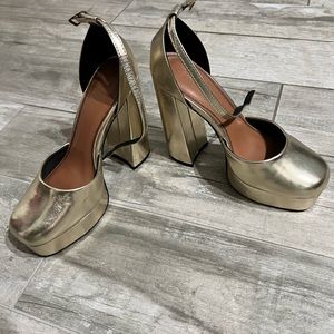 ASOS Gold Platform heels